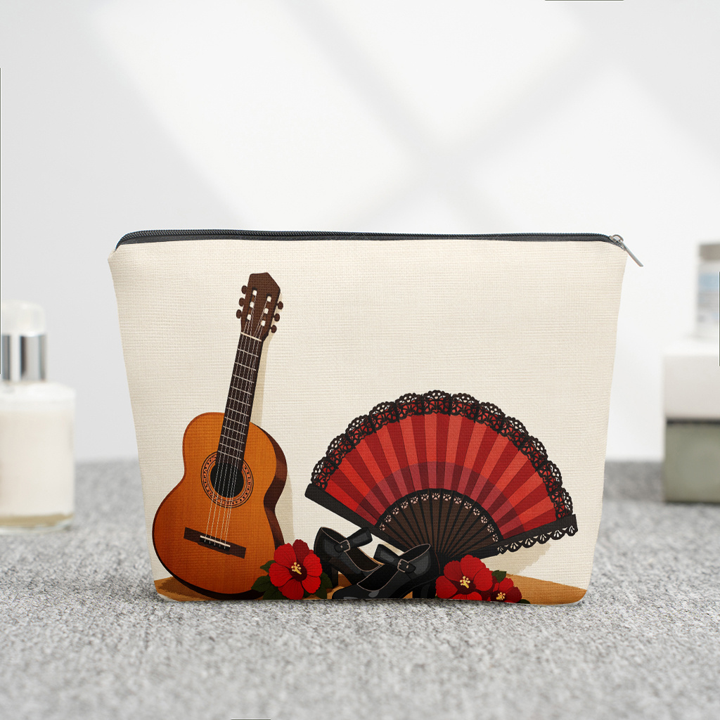 Shoe Brush - 1 Parça Gitar Kırmızı Çiçek Desenli