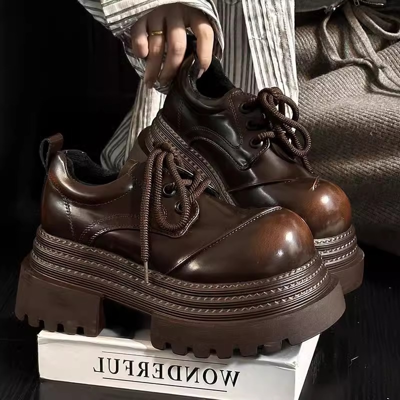 Leather Shoe Polish - 2025 İlkbahar için retro İngiliz tarzı